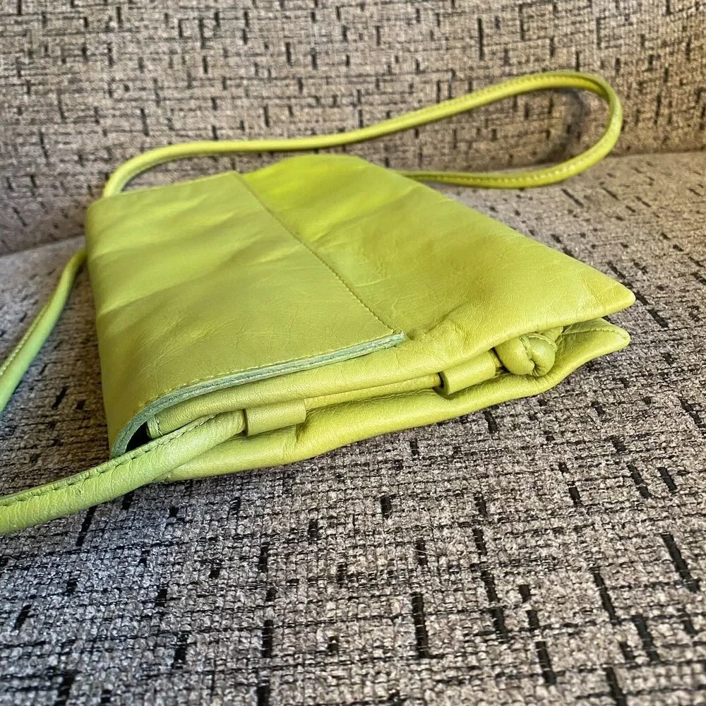 Free People Nicola Leather Crossbody Bag Green Small Shoulder Purse NWOT